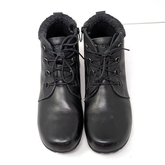 Propet Delaney Ankle Bootie Boots Women 11N (AA) Black Leather Zip/Lace WFV002L - Picture 6 of 9